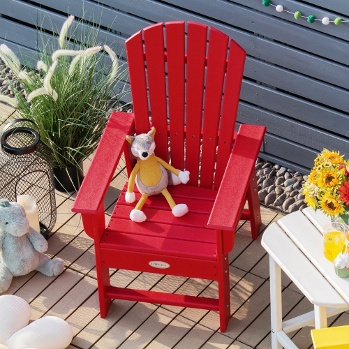 Patio Kids' Adirondack Chair Seat Weather Resistant for Ages 3-8 Yellow\Blue\Green\Grey\Red\Turquoise\White