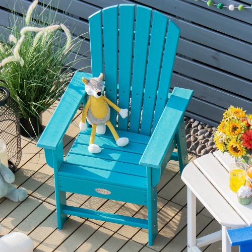 Patio Kids' Adirondack Chair Seat Weather Resistant for Ages 3-8 Yellow\Blue\Green\Grey\Red\Turquoise\White