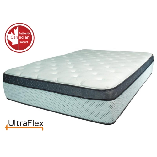 Matelas hybride écologique à ressorts ensachés et plateau euro 14 po EUPHORIA de Ultraflex