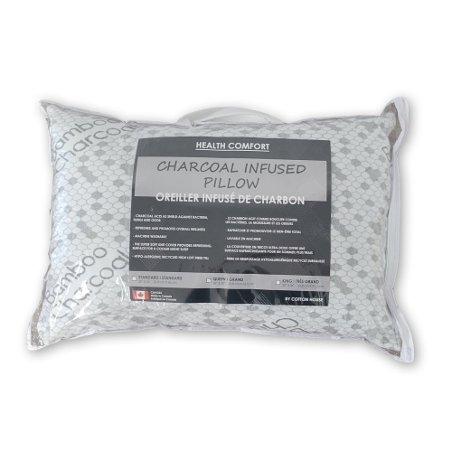 Health Comfort Charcoal Infused Pillow, Standard