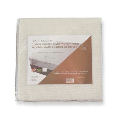 Cotton House - Copper Infused Mattress Protector, Hypoallergenic, King Size, Beige