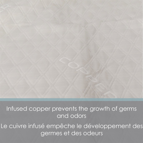 Cotton House - Copper Infused Mattress Protector, Hypoallergenic, Queen Size, Beige