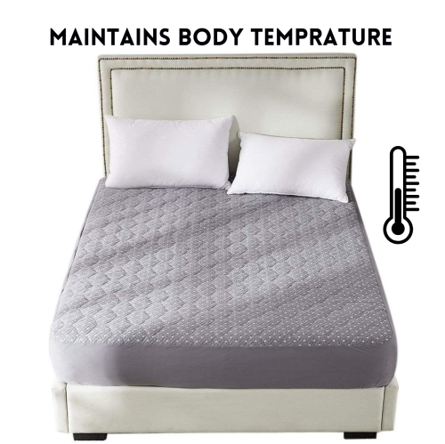 Cotton House - Charcoal Infused Mattress Protector, Waterproof, Double Size, White