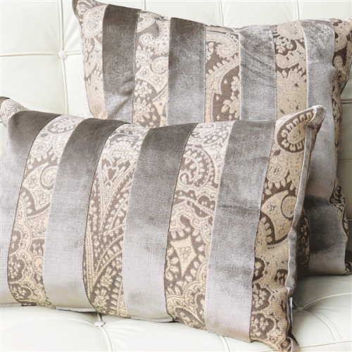 Robert Owl Stripe Velvet Pillow 15x22