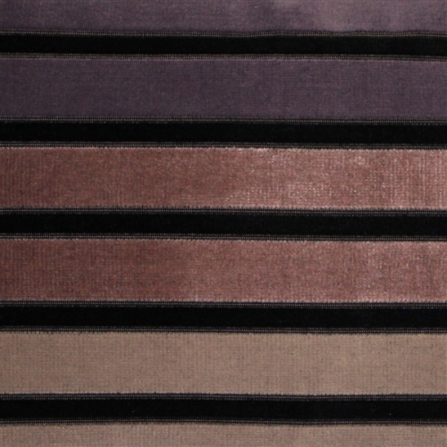 Amethyst Stripes Textured Velvet Throw Pillow, 12"x20"