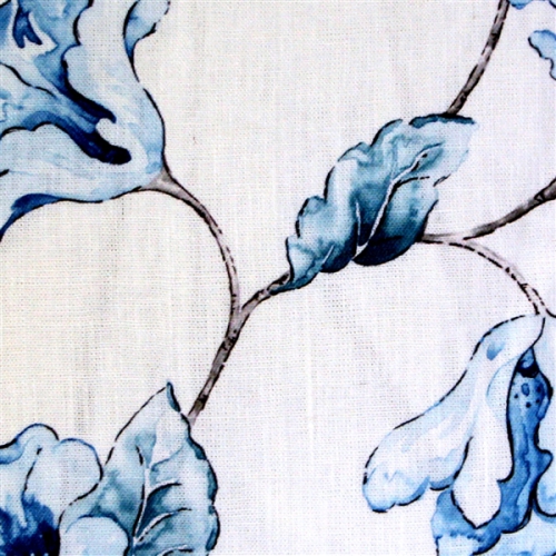 Blue Lily Linen Throw Pillow, 12"x20"