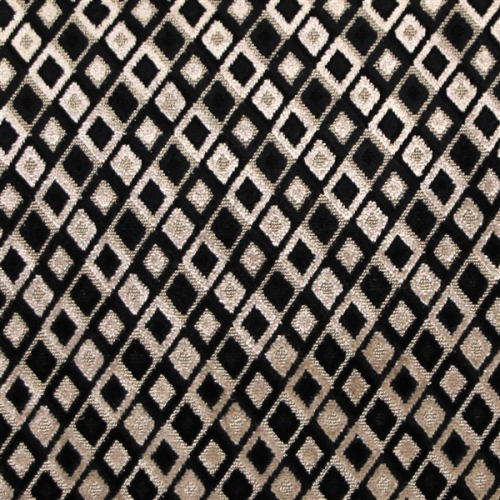 Jager Black Diamond Textured Velvet Throw Pillow, 20"x20"