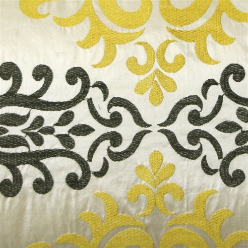 Sumatra Medallion Embroidered Silk Decorative Throw Pillow, 12"x24"