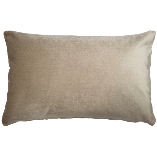 Rochelle Vanilla Paisley Velvet Pillow, 12"x20"