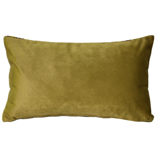 Jager Sage Diamond Textured Velvet Throw Pillow, 12"x20"