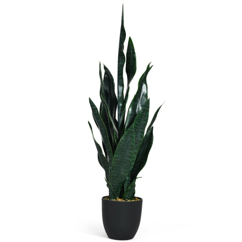 SLICKBLUE  35.5 Inch Indoor-Outdoor Artificial Fake Snake Plant