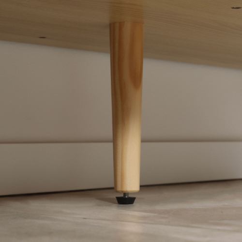 HOMCOM – Buffet moderne, armoire de rangement de cuisine de 47 po avec 4 portes et 2 tablettes ajustables, bar à café, naturel