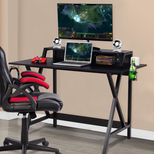 All-in-One Professional Gaming Desk with Cup and Headphone Holder