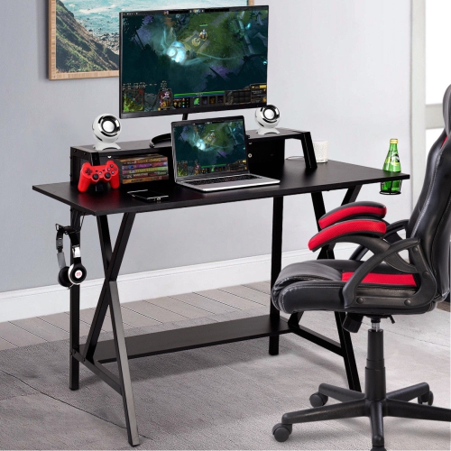 All-in-One Professional Gaming Desk with Cup and Headphone Holder