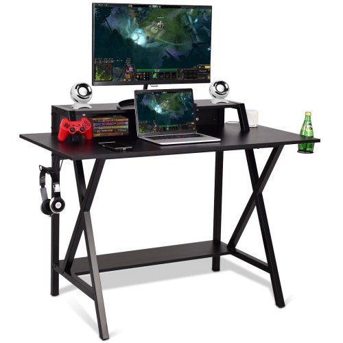 All-in-One Professional Gaming Desk with Cup and Headphone Holder