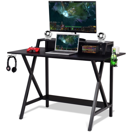 All-in-One Professional Gaming Desk with Cup and Headphone Holder