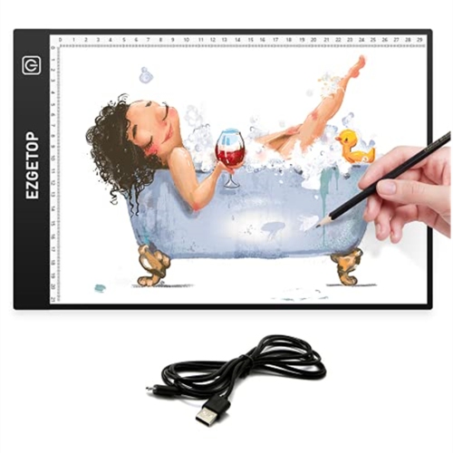 NIERBO  A4 Led Light Tablet Light Board for Drawing, Light Led Light Tablet for Drawing Sketches, Artists, Draw, Animation (A4-Up)