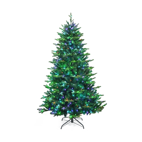 SLICKBLUE  Pre-Lit Hinged Christmas Tree With App-Controlled Led Lights, Smart Holiday Display