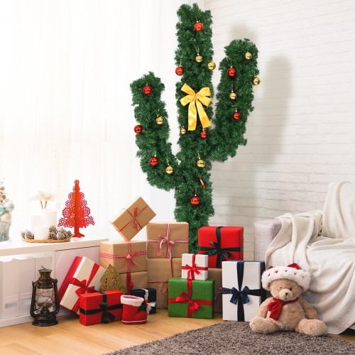 Cactus artificiel lumineux pour Noël, décoration intérieure des Fêtes avec lumières