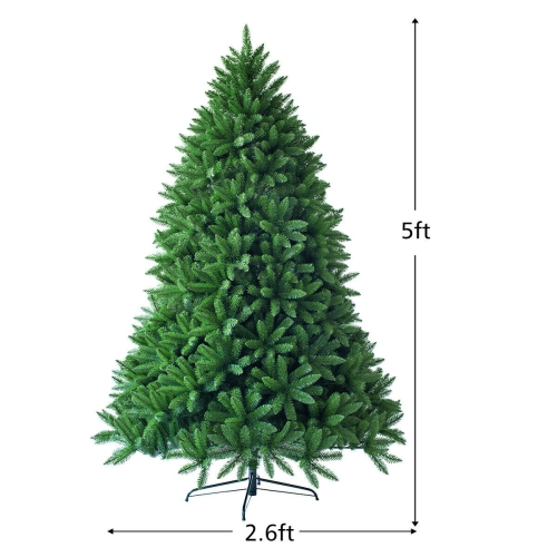 Holiday Fir Artificial Christmas Tree with 600 Branch Tips for Living Room Setup