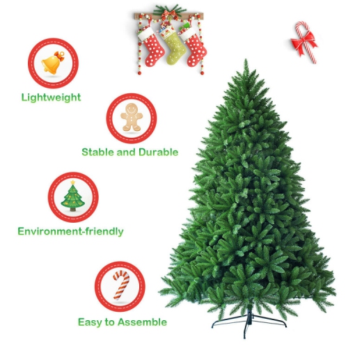 Holiday Fir Artificial Christmas Tree with 600 Branch Tips for Living Room Setup