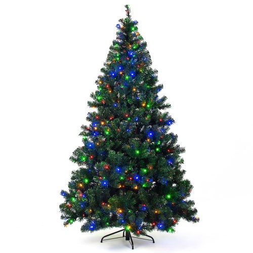Pre-Lit Artificial Spruce Christmas Tree with 550 Lights, Full Holiday Tree