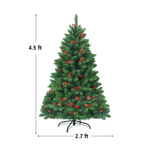 Arbre de Noël illuminé 300-LED, arbre artificiel à charnières pour décorations festives