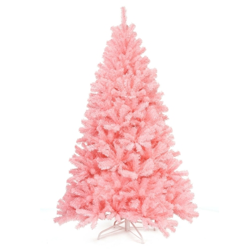 SLICKBLUE  Hinged Spruce Artificial Christmas Tree With Fold Able Metal Stand, Full Shape Design