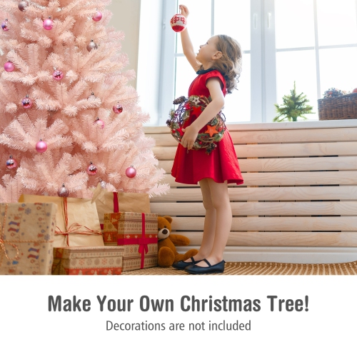 Hinged Artificial Fir Christmas Tree, Full Shape Tree for Indoor Holiday Display