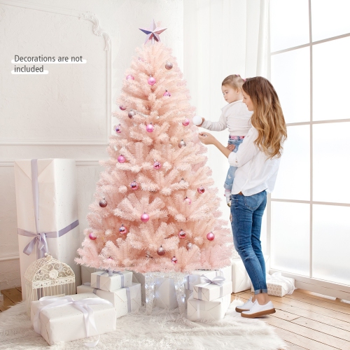 Hinged Artificial Fir Christmas Tree, Full Shape Tree for Indoor Holiday Display