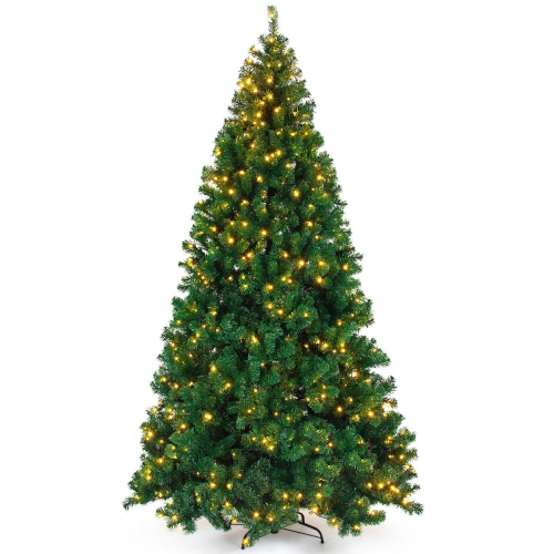 Arbre de Noël artificiel en PVC illuminé de 9 pi avec 700 lumières à DEL