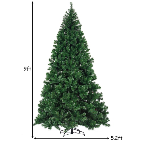 Arbre de Noël artificiel en PVC illuminé de 9 pi avec 700 lumières à DEL