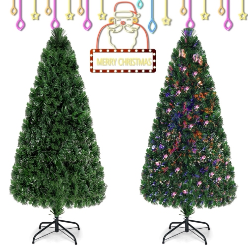 Fiber Optic Artificial PVC Christmas Tree-6 ft