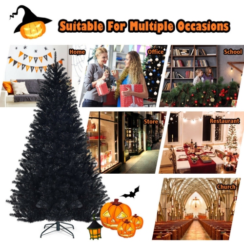 Hinged Halloween Tree for Christmas Use, Artificial Design with Full Branch Look