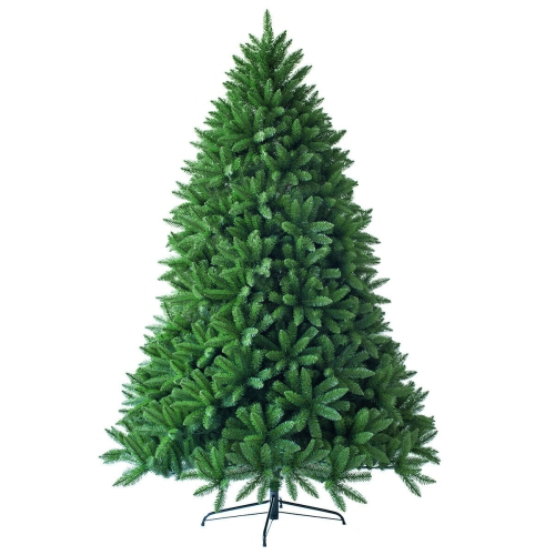 Unlit Artificial Christmas Tree with 1250 Branch Tips, Full Holiday Display Tree