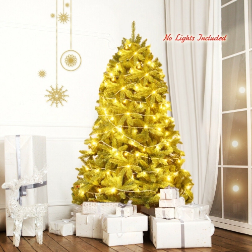 Unlit Artificial Christmas Tree with 1250 Branch Tips, Full Holiday Display Tree