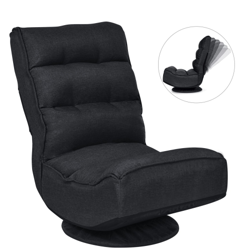 Fauteuil de jeu pliable à 5 positions - Noir