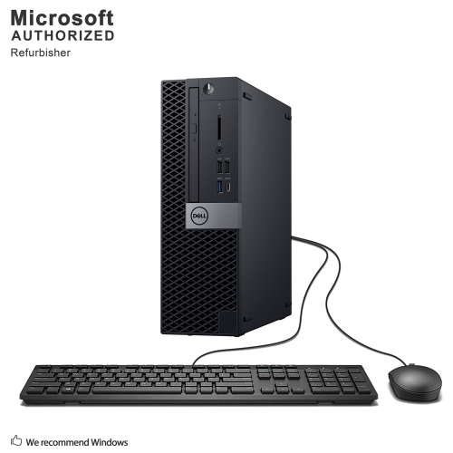 Dell OptiPlex 7050 Small Form Factor Desktop - Intel Core i7-6700, 16GB Memory, 256GB SSD, Win 10 Pro (EN/FR), DVD, Keyboard & Mouse Included by DELL - Refurbished condition - Image 2