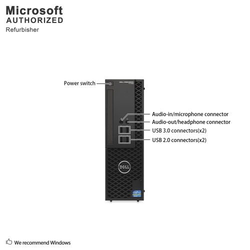 Dell Precision T1700 Small Form Factor Workstation - Intel Core i5-4570, 16GB Memory, 512GB SSD, Win 10 Pro (EN/FR), DVD, Keyboard & Mouse Included by DELL - Refurbished condition - Image 3