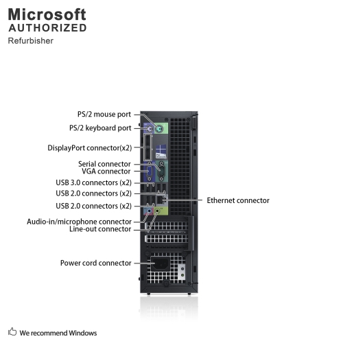 Dell Precision T1700 Small Form Factor Workstation - Intel Core i5-4570, 16GB Memory, 512GB SSD, Win 10 Pro (EN/FR), DVD, Keyboard & Mouse Included by DELL - Refurbished condition - Image 4