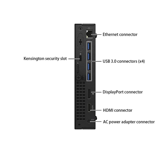 Refurbished - DELL OptiPlex 7040 Micro Desktop Computer Intel Core i5-6500T 2.5GHz 16GB DDR4, 256GB SSD, WIFI, Windows 10 Pro