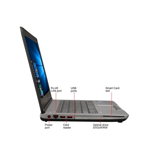 Refurbished - HP ProBook 640 G1 Laptop: Intel Core i5 - 4340M 2.90GHz, 8GB RAM, 250GB SSD, 14"Â, DVDRW, Win 11 Home, NO Webcam