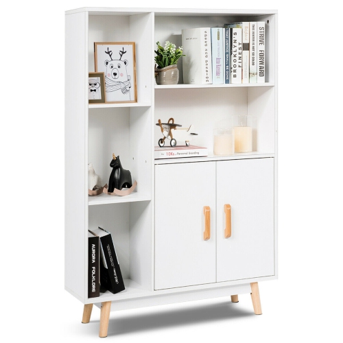 SLICKBLUE  Floor Storage Free Standing Wooden Display Bookcase