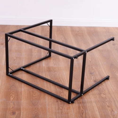 Contemporary Glass End Table – Sofa Side Table with Metal Frame for Small Spaces