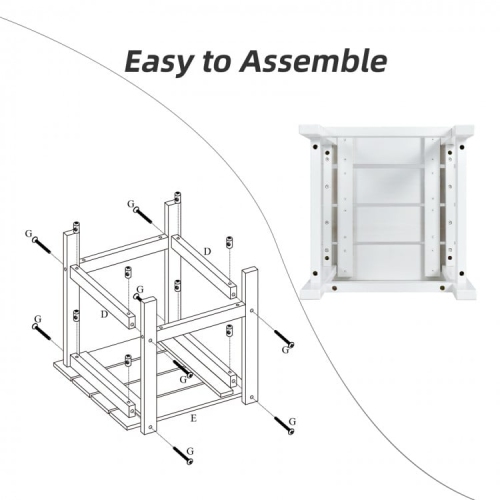 15 Inch Patio Square Wooden Slat End Side Coffee Table for Garden