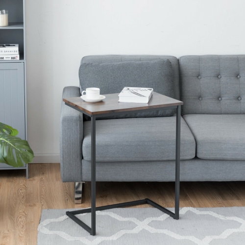C-shaped End Side Coffee Tray Sofa Table