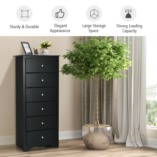 6-drawer chest dresser for clothes storage, perfect for bedroom furniture organization