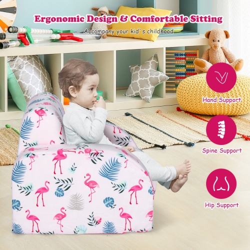 3-in-1 Convertible Kids Sofa Bed – Flip-Out Lounger Chair for Toddlers