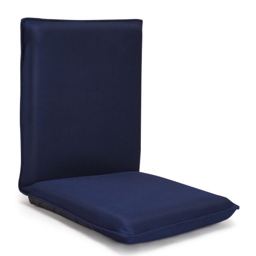 Chaise longue pliante ajustable 6 positions Lazy Man - Bleu marine