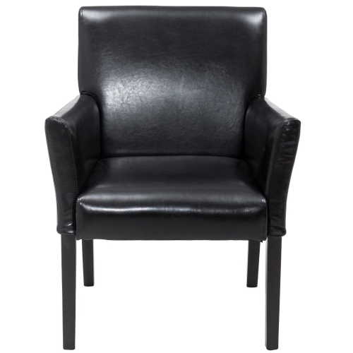 Fauteuil d'appoint en cuir de polyuréthane – Fauteuil de direction élégant pour le salon ou le bureau